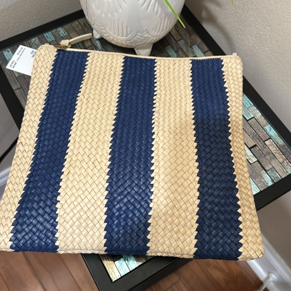 Clare .V Foldover Woven Leather Clutch - Picture 8 of 17